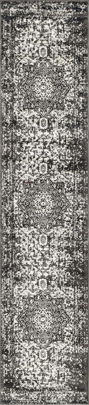 Dark Gray 2' 7 x 12' Richmond Runner Area Rug Vintage Distressed Look Traditional Design Carpet for Unique Home Interior Design for Sale at Rug Engine
