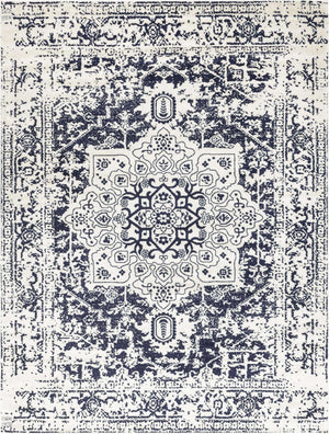 Blue 10' x 13' 1 Richmond Rectangle Area Rug Vintage Distressed Look Traditional Design Carpet for Unique Home Interior Design for Sale at Rug Engine