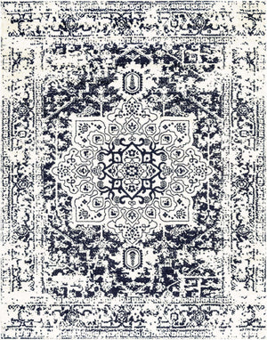 Blue 7' 10 x 10' Richmond Rectangle Area Rug Vintage Distressed Look Traditional Design Carpet for Unique Home Interior Design for Sale at Rug Engine