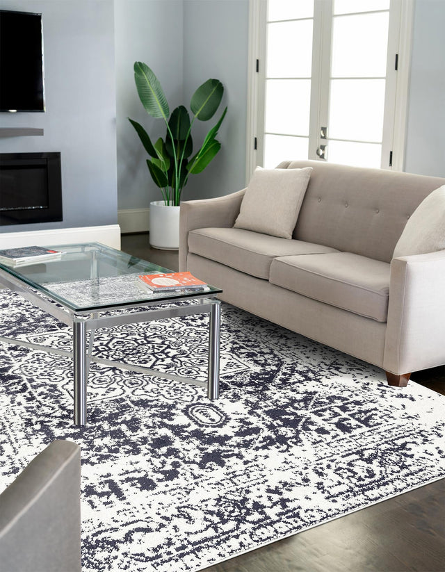 Blue 3' 1 x 5' 3 Richmond Rectangle Area Rug Vintage Distressed Look Traditional Design Carpet for Unique Home Interior Design for Sale at Rug Engine