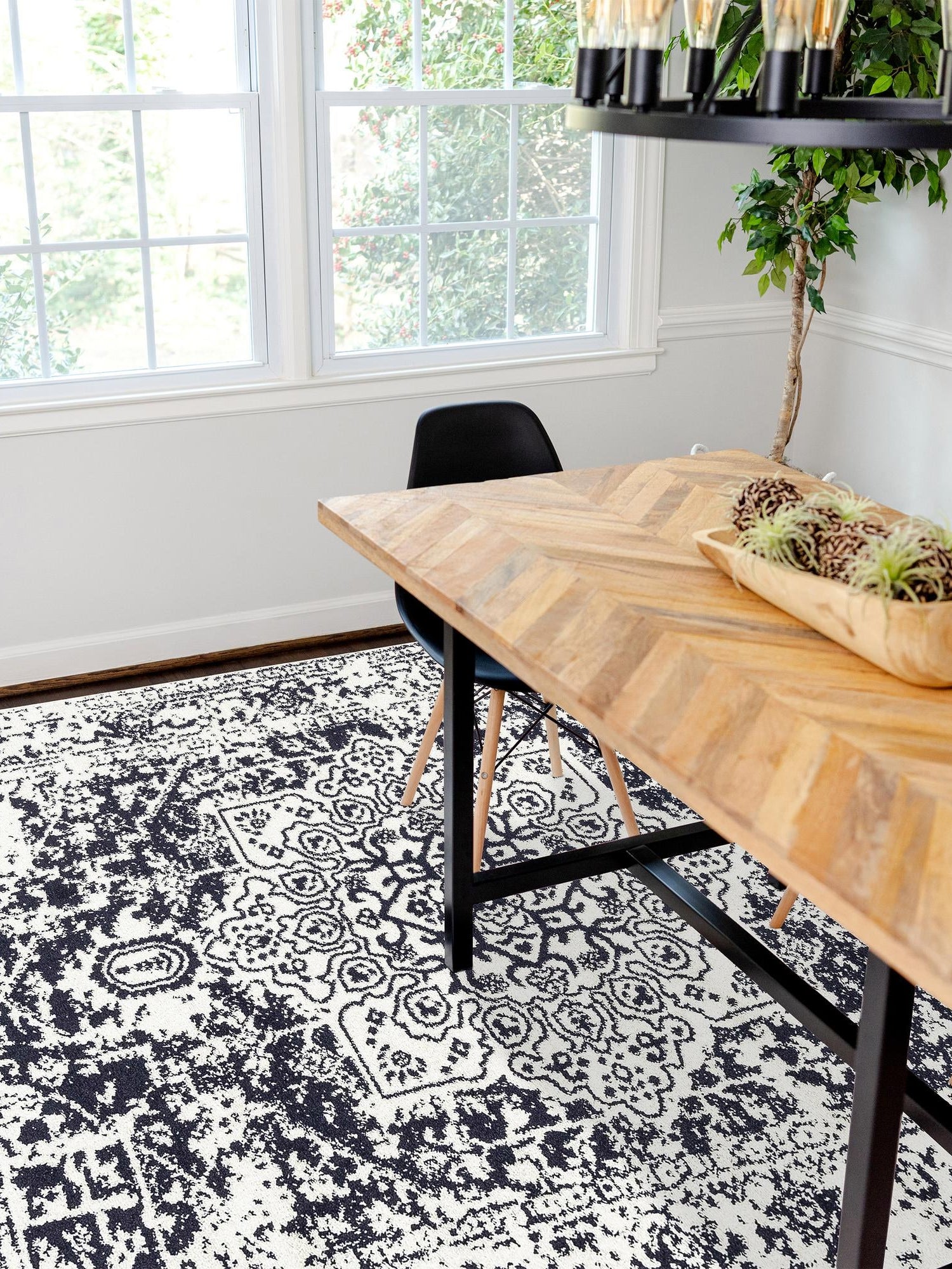 Blue 7' 1 x 10' Richmond Rectangle Area Rug Vintage Distressed Look Traditional Design Carpet for Unique Home Interior Design for Sale at Rug Engine