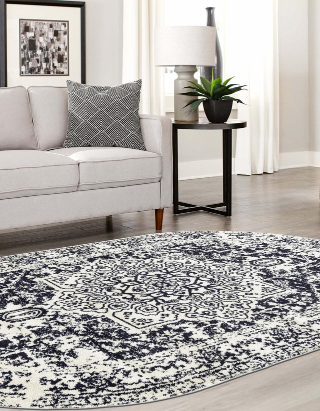 Blue 3' 1 x 5' 3 Richmond Oval Area Rug Vintage Distressed Look Traditional Design Carpet for Unique Home Interior Design for Sale at Rug Engine
