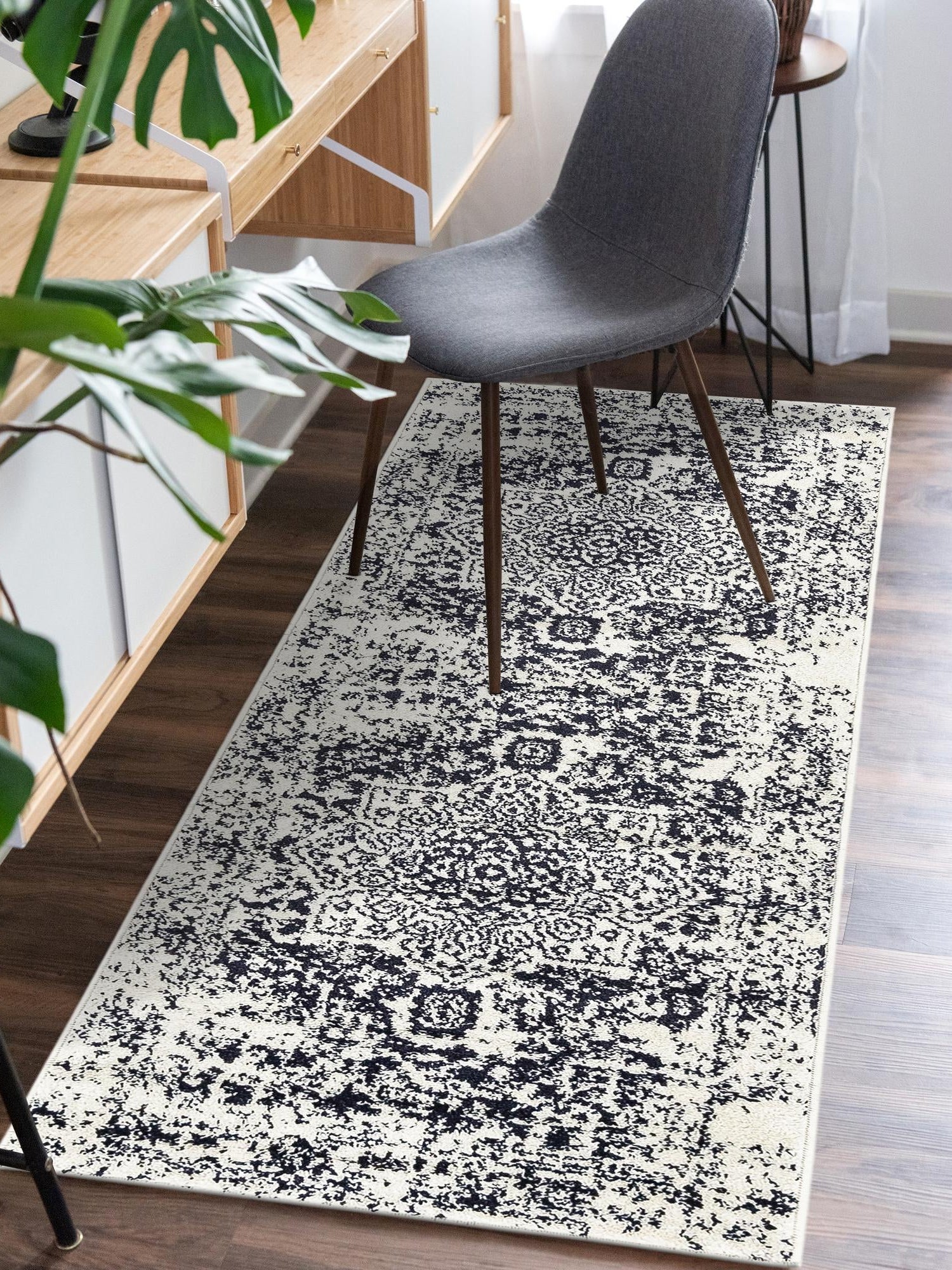 Blue 2' x 8' Richmond Runner Area Rug Vintage Distressed Look Traditional Design Carpet for Unique Home Interior Design for Sale at Rug Engine
