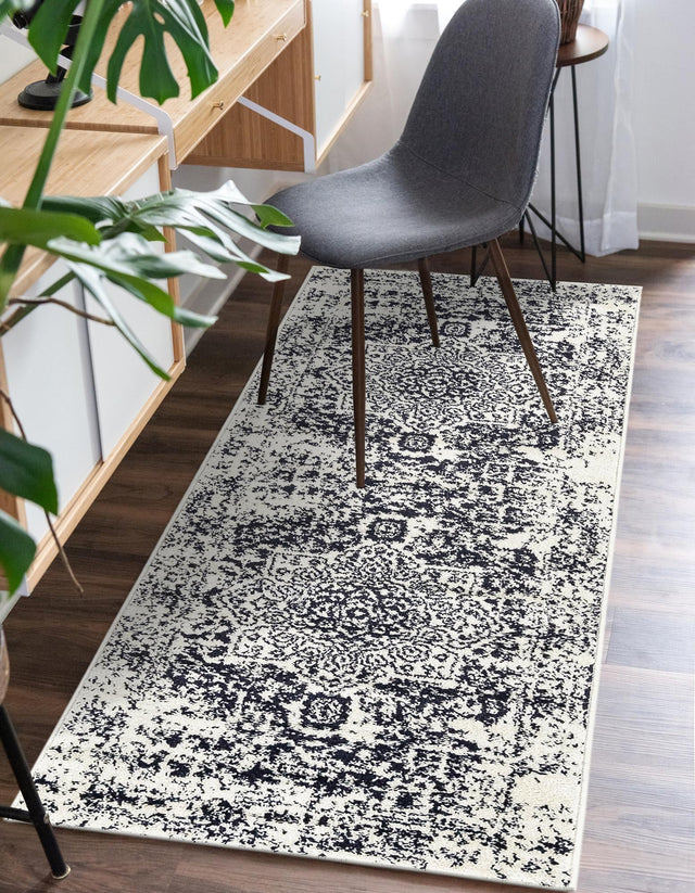 Blue 2' x 6' 1 Richmond Runner Area Rug Vintage Distressed Look Traditional Design Carpet for Unique Home Interior Design for Sale at Rug Engine