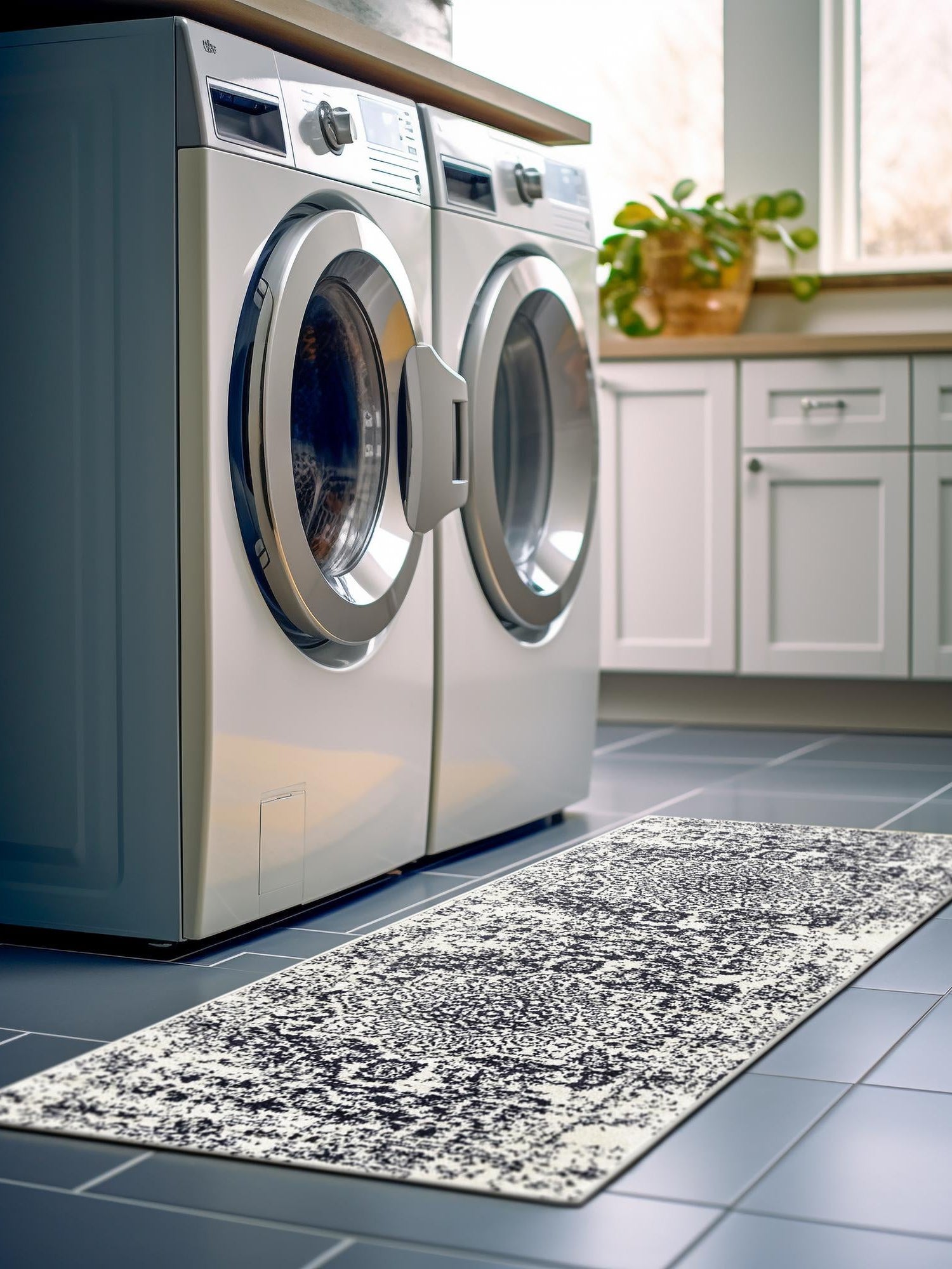 Blue 2' x 8' Richmond Runner Area Rug Vintage Distressed Look Traditional Design Carpet for Unique Home Interior Design for Sale at Rug Engine