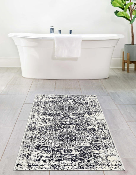 Blue 2' 7 x 12' Richmond Runner Area Rug Vintage Distressed Look Traditional Design Carpet for Unique Home Interior Design for Sale at Rug Engine