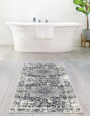 Blue 2' x 6' 1 Richmond Runner Area Rug Vintage Distressed Look Traditional Design Carpet for Unique Home Interior Design for Sale at Rug Engine