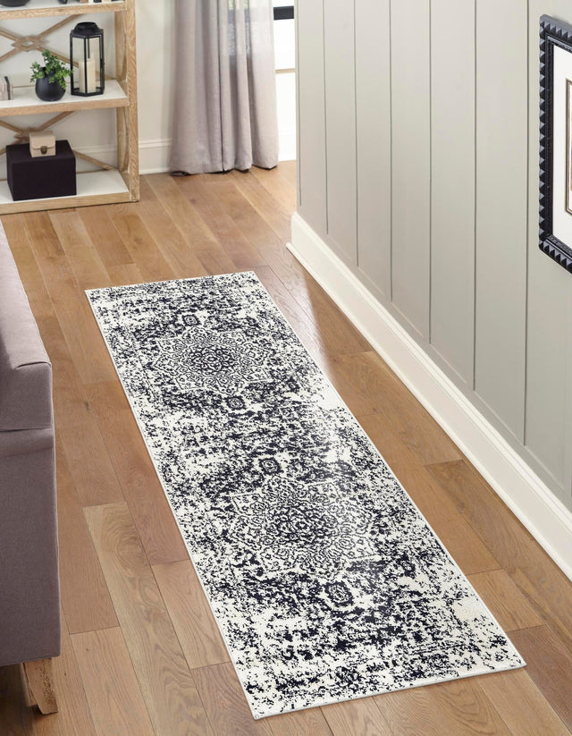 Blue 2' x 6' 1 Richmond Runner Area Rug Vintage Distressed Look Traditional Design Carpet for Unique Home Interior Design for Sale at Rug Engine