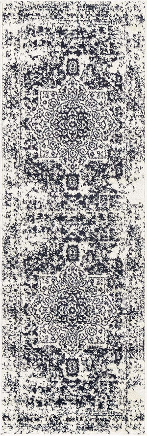 Blue 2' x 6' 1 Richmond Runner Area Rug Vintage Distressed Look Traditional Design Carpet for Unique Home Interior Design for Sale at Rug Engine