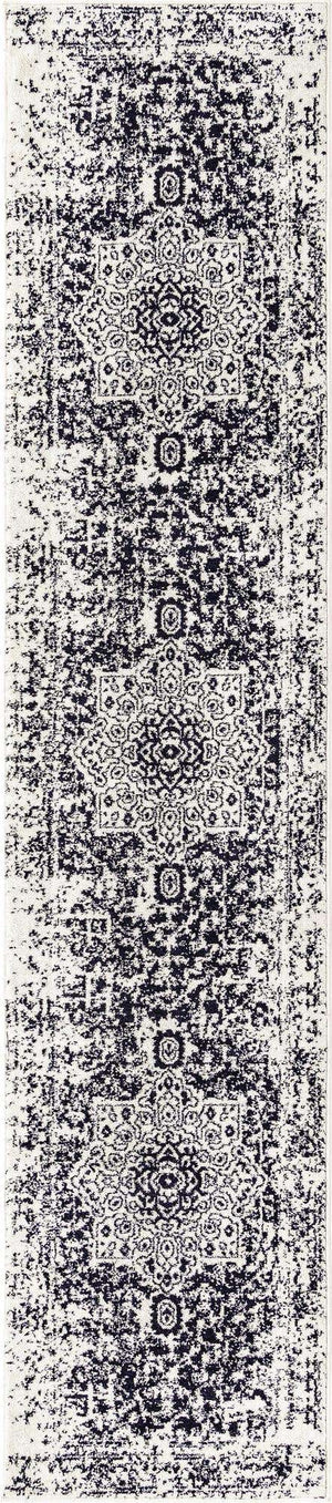 Blue 2' 7 x 12' Richmond Runner Area Rug Vintage Distressed Look Traditional Design Carpet for Unique Home Interior Design for Sale at Rug Engine