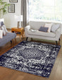 Navy Blue 10' x 13' 1 Richmond Rectangle Area Rug Vintage Distressed Look Traditional Design Carpet for Unique Home Interior Design for Sale at Rug Engine
