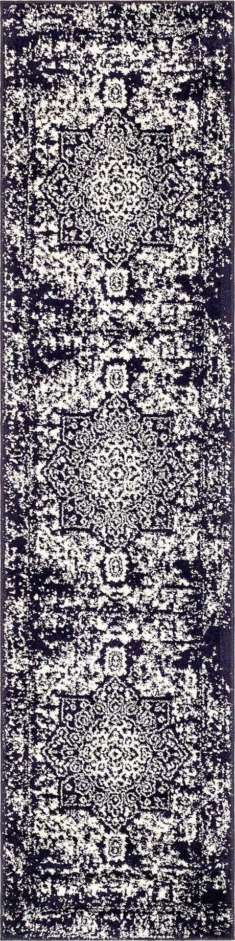 Navy Blue 2' x 8' Richmond Runner Area Rug Vintage Distressed Look Traditional Design Carpet for Unique Home Interior Design for Sale at Rug Engine