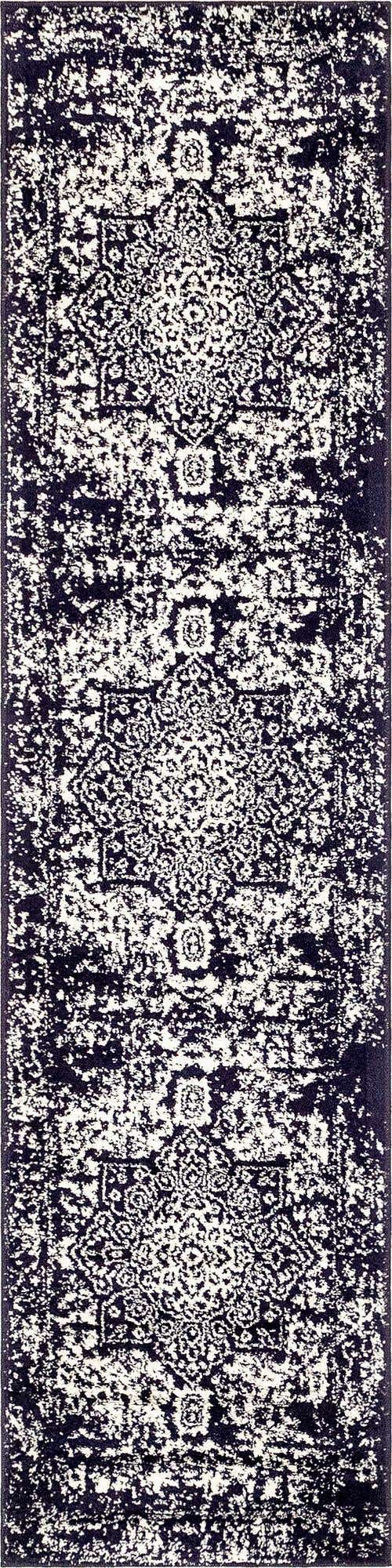 Navy Blue 2' x 8' Richmond Runner Area Rug Vintage Distressed Look Traditional Design Carpet for Unique Home Interior Design for Sale at Rug Engine