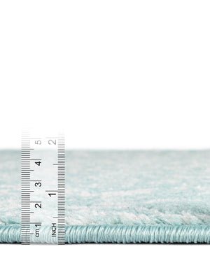 Aqua 5' 3 x 5' 3 Richmond Octagon Area Rug Vintage Distressed Look Traditional Design Carpet for Unique Home Interior Design for Sale at Rug Engine