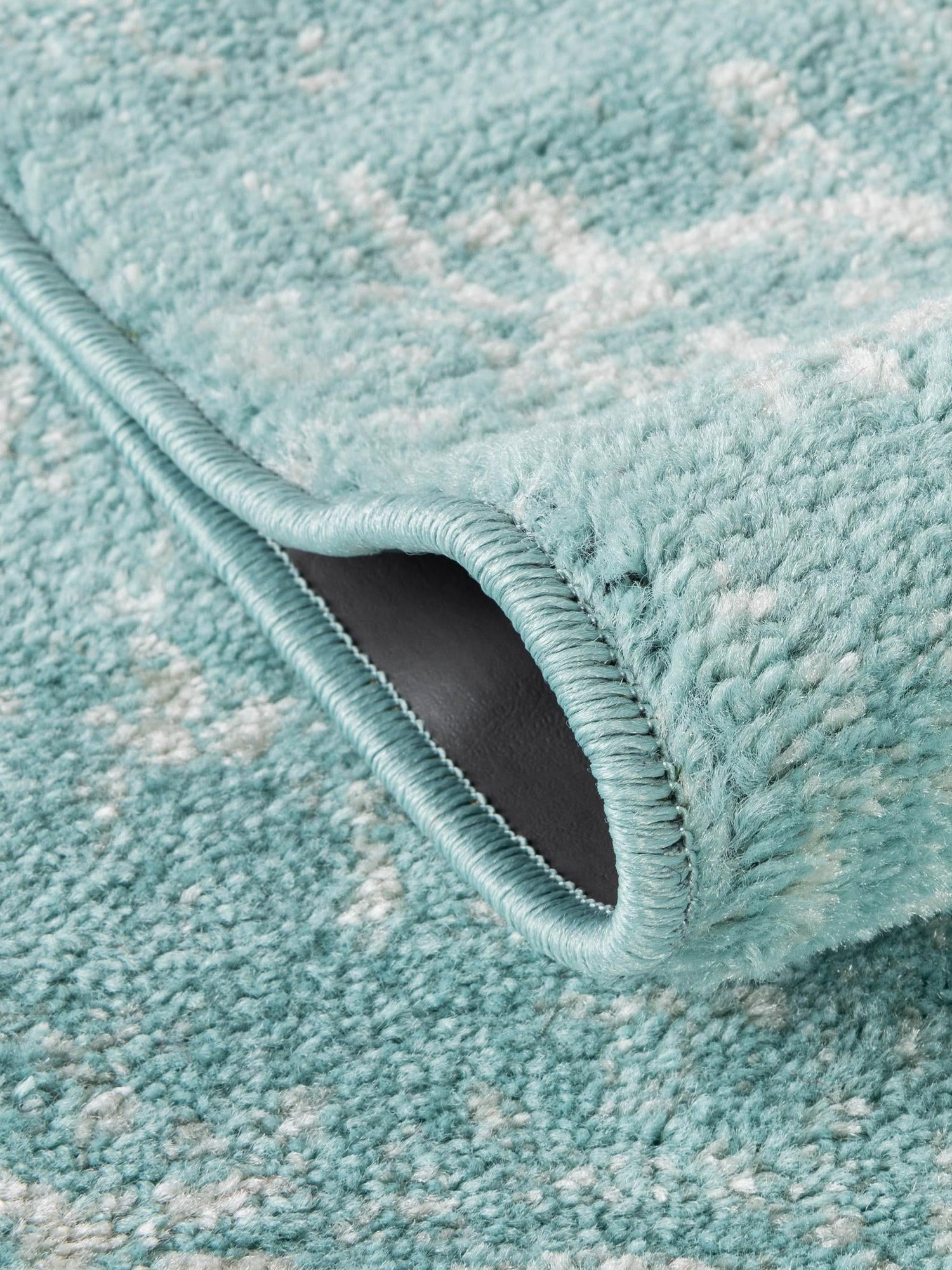 Aqua 5' 3 x 5' 3 Richmond Octagon Area Rug Vintage Distressed Look Traditional Design Carpet for Unique Home Interior Design for Sale at Rug Engine