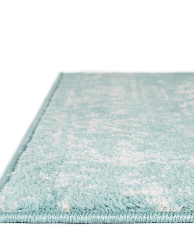 Aqua 5' 3 x 5' 3 Richmond Octagon Area Rug Vintage Distressed Look Traditional Design Carpet for Unique Home Interior Design for Sale at Rug Engine