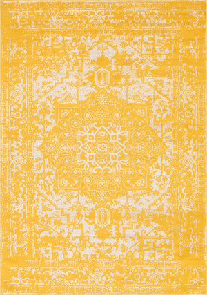 Yellow 10' x 14' 1 Richmond Rectangle Area Rug Vintage Distressed Look Traditional Design Carpet for Unique Home Interior Design for Sale at Rug Engine