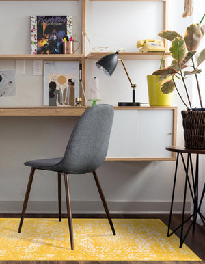Yellow 2' x 8' Richmond Runner Area Rug Vintage Distressed Look Traditional Design Carpet for Unique Home Interior Design for Sale at Rug Engine