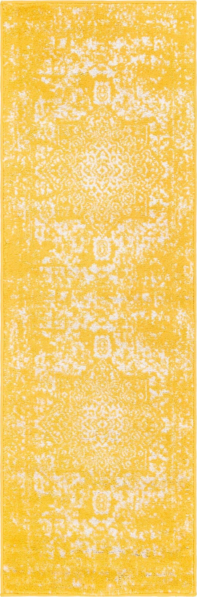 Yellow 2' x 6' 1 Richmond Runner Area Rug Vintage Distressed Look Traditional Design Carpet for Unique Home Interior Design for Sale at Rug Engine