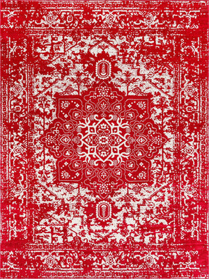 Red 10' x 13' 1 Richmond Rectangle Area Rug Vintage Distressed Look Traditional Design Carpet for Unique Home Interior Design for Sale at Rug Engine