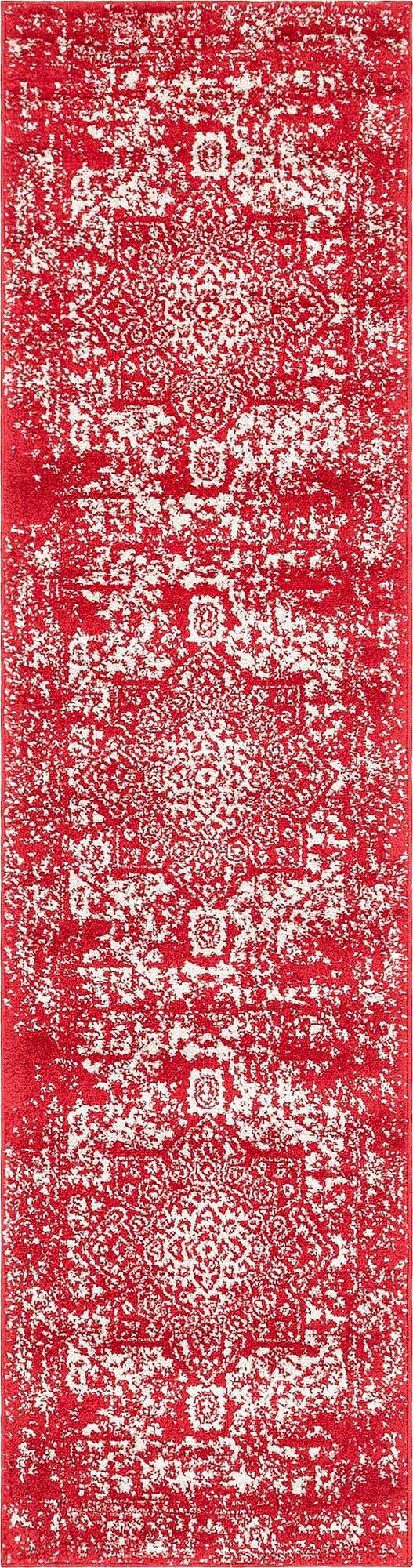 Red 2' x 8' Richmond Runner Area Rug Vintage Distressed Look Traditional Design Carpet for Unique Home Interior Design for Sale at Rug Engine