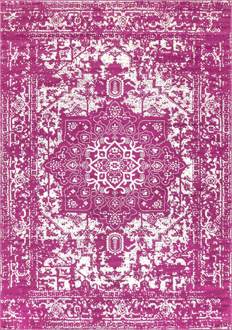 Purple 10' x 14' 1 Richmond Rectangle Area Rug Vintage Distressed Look Traditional Design Carpet for Unique Home Interior Design for Sale at Rug Engine