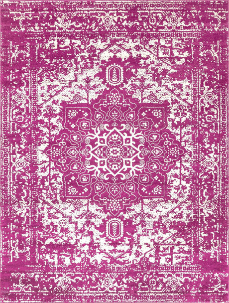 Purple 10' x 13' 1 Richmond Rectangle Area Rug Vintage Distressed Look Traditional Design Carpet for Unique Home Interior Design for Sale at Rug Engine