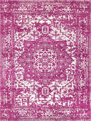 Purple 9' x 12' Richmond Rectangle Area Rug Vintage Distressed Look Traditional Design Carpet for Unique Home Interior Design for Sale at Rug Engine