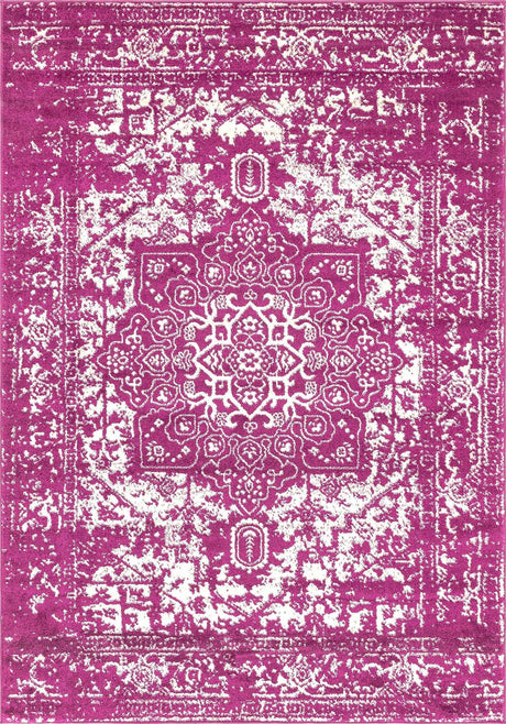 Purple 7' 1 x 10' Richmond Rectangle Area Rug Vintage Distressed Look Traditional Design Carpet for Unique Home Interior Design for Sale at Rug Engine