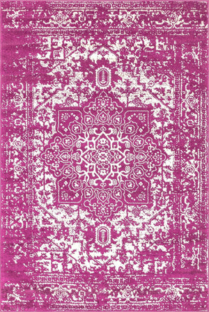 Purple 6' 1 x 9' Richmond Rectangle Area Rug Vintage Distressed Look Traditional Design Carpet for Unique Home Interior Design for Sale at Rug Engine