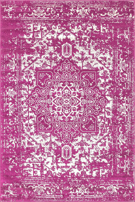 Purple 6' 1 x 9' Richmond Rectangle Area Rug Vintage Distressed Look Traditional Design Carpet for Unique Home Interior Design for Sale at Rug Engine