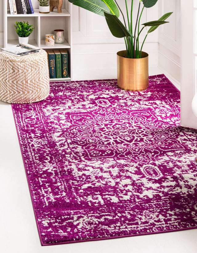 Purple 10' x 13' 1 Richmond Rectangle Area Rug Vintage Distressed Look Traditional Design Carpet for Unique Home Interior Design for Sale at Rug Engine