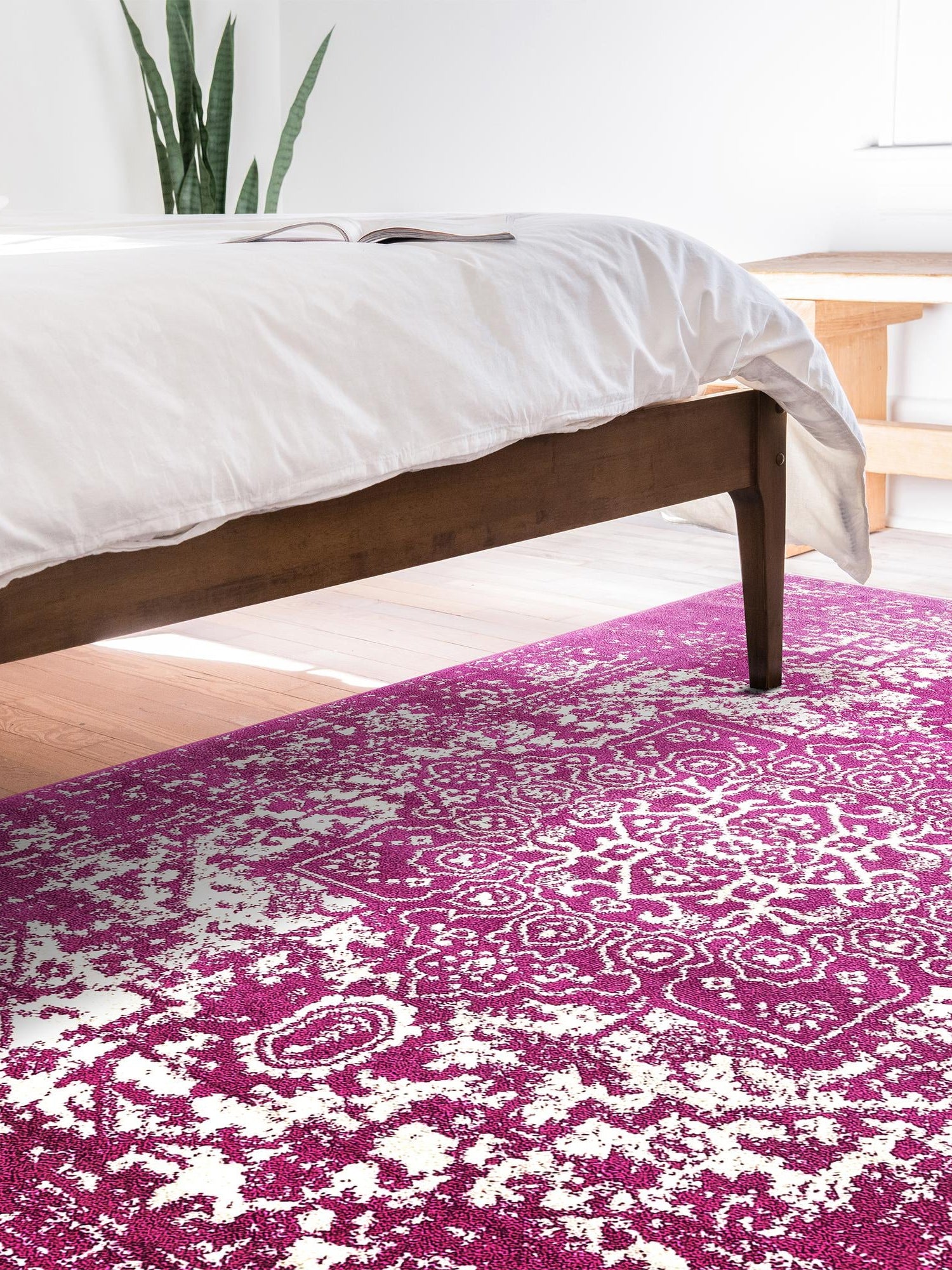 Purple 3' 1 x 5' 3 Richmond Rectangle Area Rug Vintage Distressed Look Traditional Design Carpet for Unique Home Interior Design for Sale at Rug Engine
