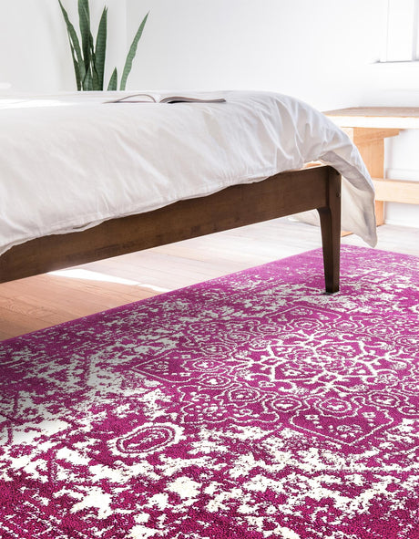 Purple 3' 1 x 5' 3 Richmond Rectangle Area Rug Vintage Distressed Look Traditional Design Carpet for Unique Home Interior Design for Sale at Rug Engine