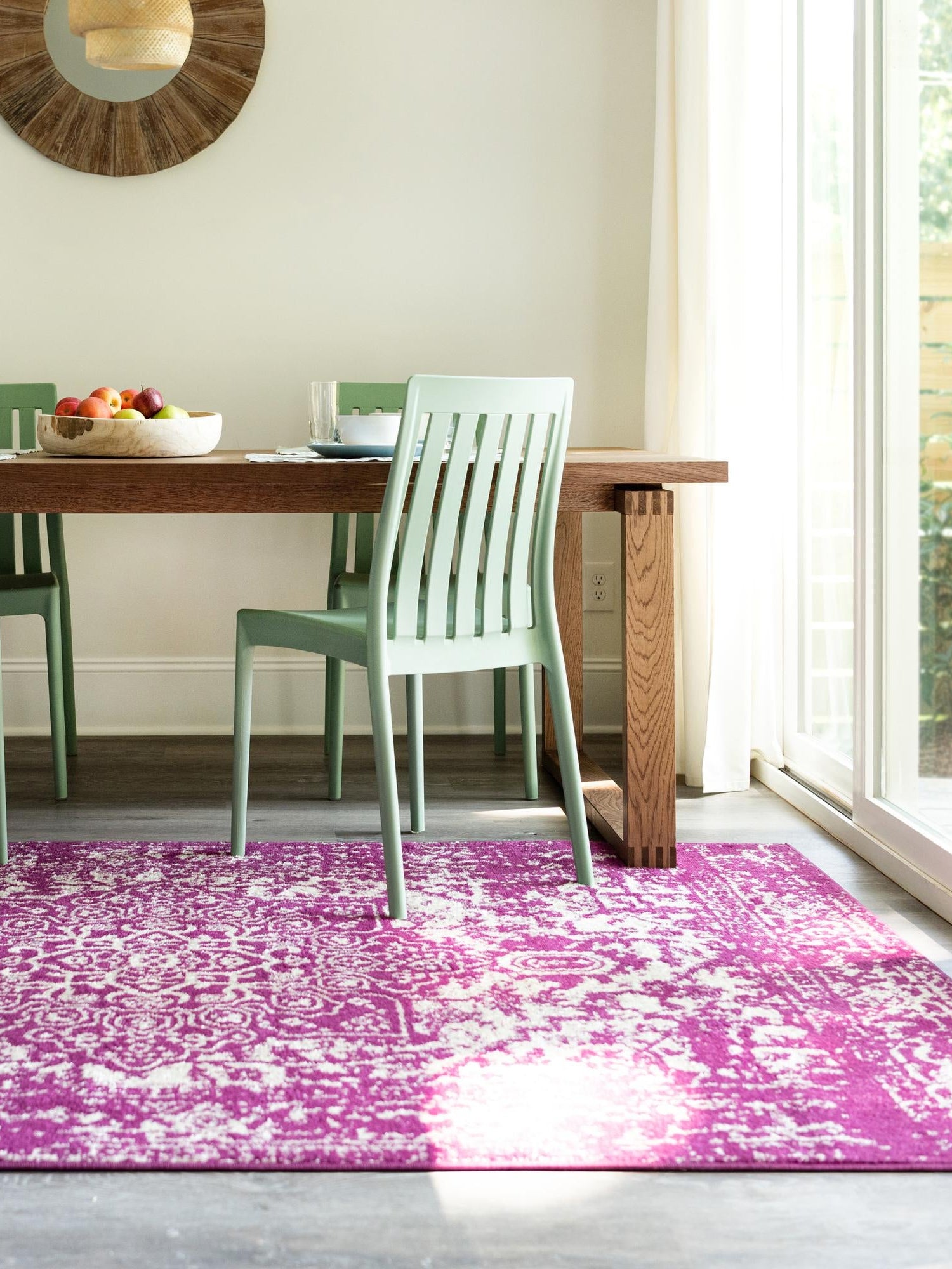 Purple 5' 3 x 8' Richmond Rectangle Area Rug Vintage Distressed Look Traditional Design Carpet for Unique Home Interior Design for Sale at Rug Engine