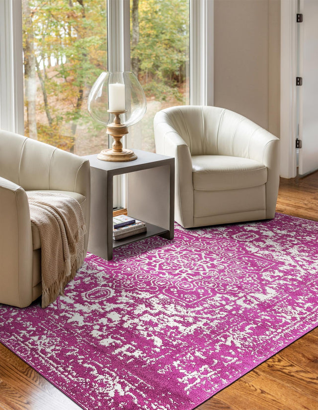 Purple 10' x 13' 1 Richmond Rectangle Area Rug Vintage Distressed Look Traditional Design Carpet for Unique Home Interior Design for Sale at Rug Engine