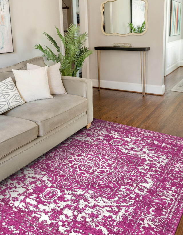 Purple 3' 1 x 5' 3 Richmond Rectangle Area Rug Vintage Distressed Look Traditional Design Carpet for Unique Home Interior Design for Sale at Rug Engine