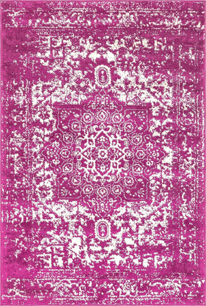 Purple 4' 1 x 6' 1 Richmond Rectangle Area Rug Vintage Distressed Look Traditional Design Carpet for Unique Home Interior Design for Sale at Rug Engine