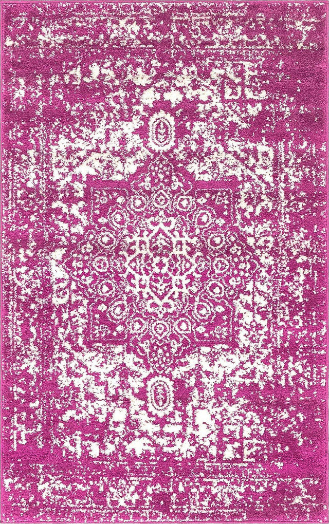 Purple 3' 1 x 5' 3 Richmond Rectangle Area Rug Vintage Distressed Look Traditional Design Carpet for Unique Home Interior Design for Sale at Rug Engine