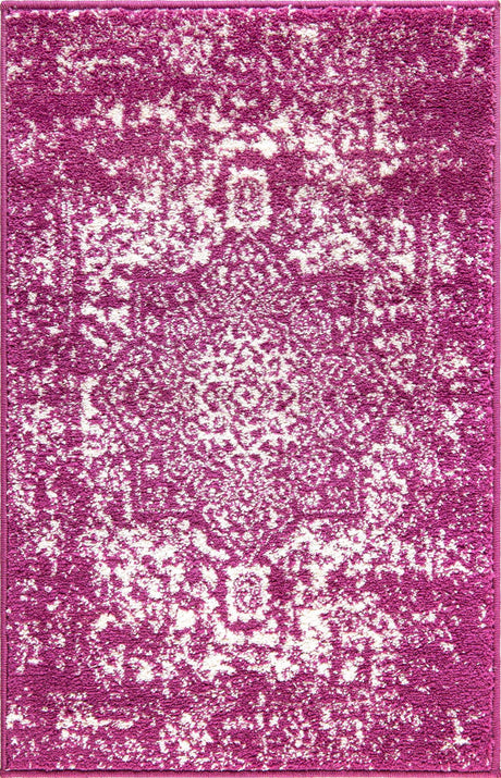 Purple 2' x 3' 1 Richmond Rectangle Area Rug Vintage Distressed Look Traditional Design Carpet for Unique Home Interior Design for Sale at Rug Engine