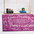 Purple 5' 3 x 5' 3 Richmond Square Area Rug Vintage Distressed Look Traditional Design Carpet for Unique Home Interior Design for Sale at Rug Engine