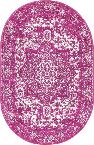 Purple 3' 1 x 5' 3 Richmond Oval Area Rug Vintage Distressed Look Traditional Design Carpet for Unique Home Interior Design for Sale at Rug Engine
