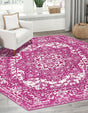 Purple 7' 10 x 7' 10 Richmond Octagon Area Rug Vintage Distressed Look Traditional Design Carpet for Unique Home Interior Design for Sale at Rug Engine