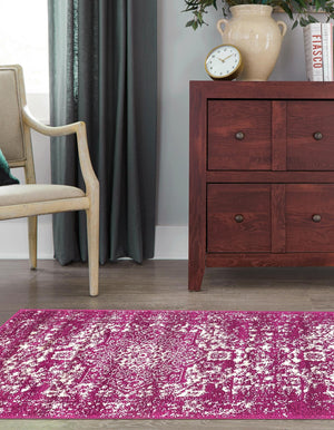 Purple 2' x 8' Richmond Runner Area Rug Vintage Distressed Look Traditional Design Carpet for Unique Home Interior Design for Sale at Rug Engine