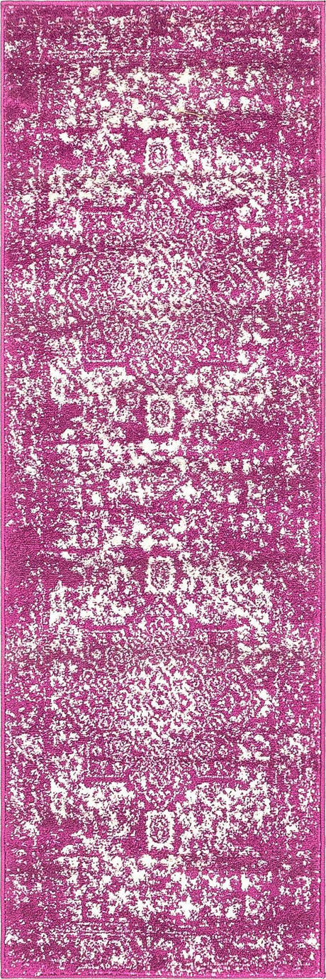 Purple 2' x 6' 1 Richmond Runner Area Rug Vintage Distressed Look Traditional Design Carpet for Unique Home Interior Design for Sale at Rug Engine