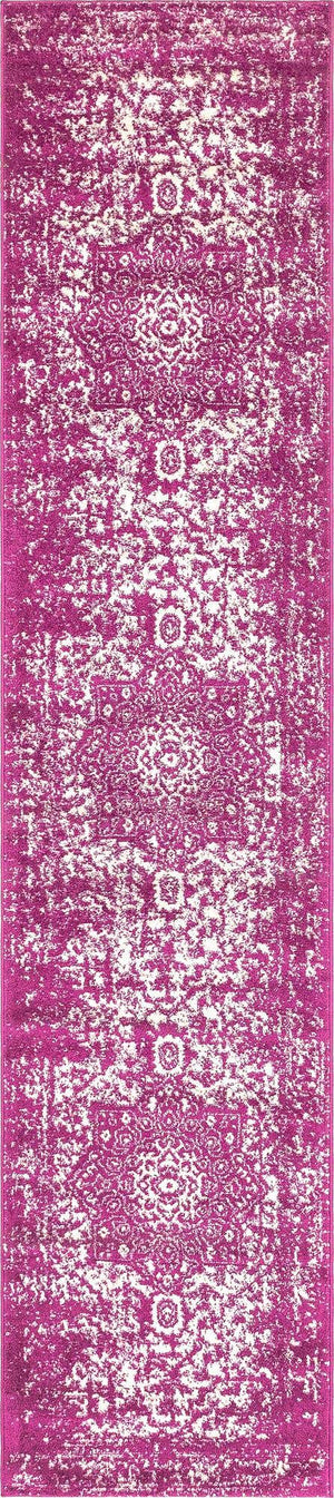 Purple 2' 7 x 12' Richmond Runner Area Rug Vintage Distressed Look Traditional Design Carpet for Unique Home Interior Design for Sale at Rug Engine