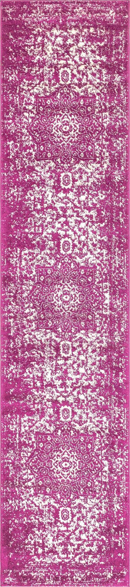 Purple 2' 7 x 12' Richmond Runner Area Rug Vintage Distressed Look Traditional Design Carpet for Unique Home Interior Design for Sale at Rug Engine