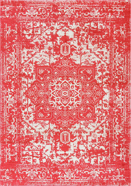 Pink 10' x 14' 1 Richmond Rectangle Area Rug Vintage Distressed Look Traditional Design Carpet for Unique Home Interior Design for Sale at Rug Engine