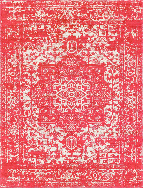 Pink 10' x 13' 1 Richmond Rectangle Area Rug Vintage Distressed Look Traditional Design Carpet for Unique Home Interior Design for Sale at Rug Engine