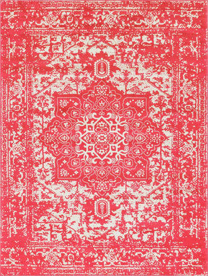 Pink 9' x 12' Richmond Rectangle Area Rug Vintage Distressed Look Traditional Design Carpet for Unique Home Interior Design for Sale at Rug Engine